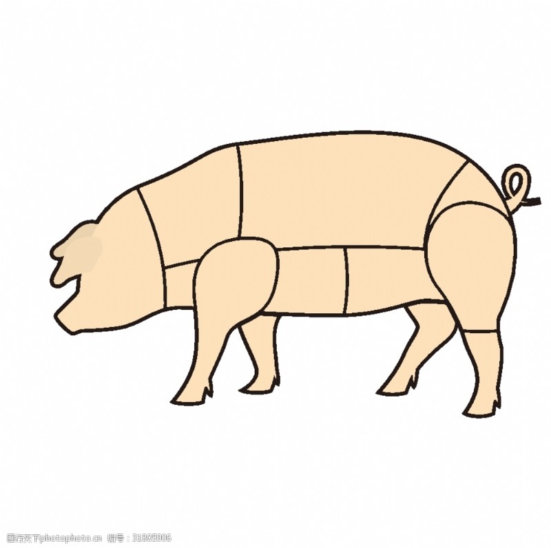 猪宝送福猪年矢量卡通猪