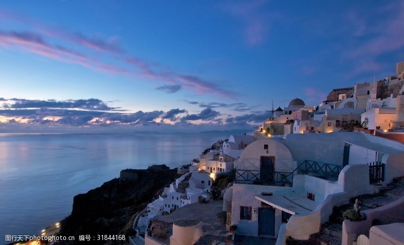 海外旅游希腊爱情海高清摄影风景画