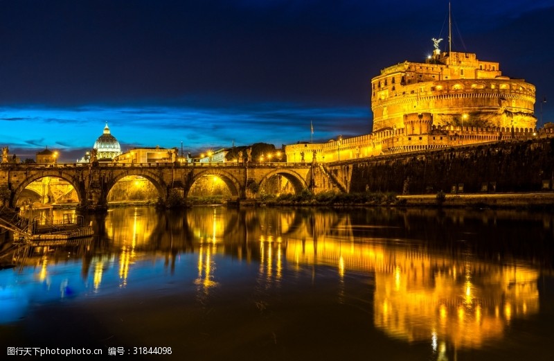 欧洲旅游唯美欧洲建筑拱桥风景画