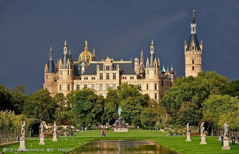 欧洲旅游欧洲建筑城堡高清风景画