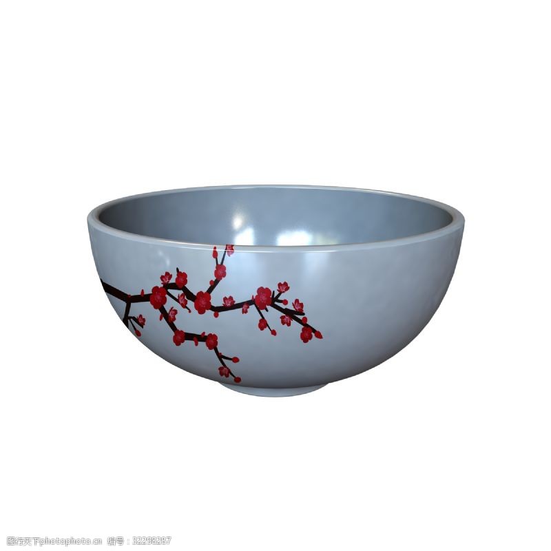 陶瓷碗梅花立体瓷器碗配图
