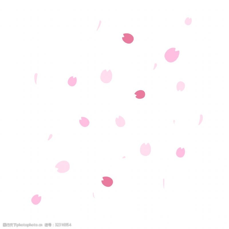 深色背景粉色樱花花瓣飘落