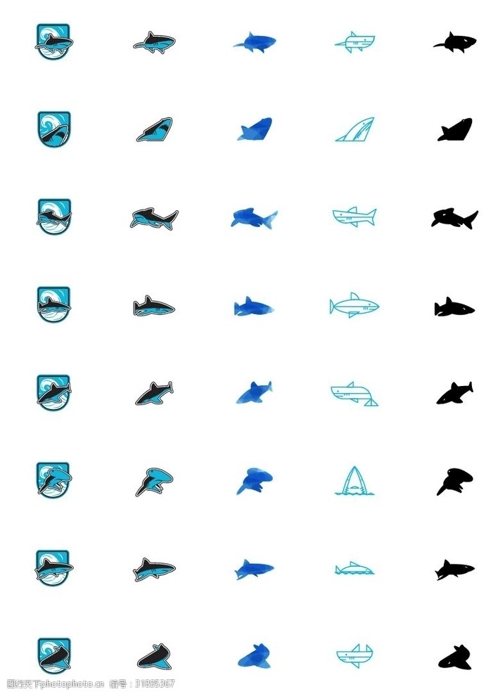 捕食鲨鱼图标