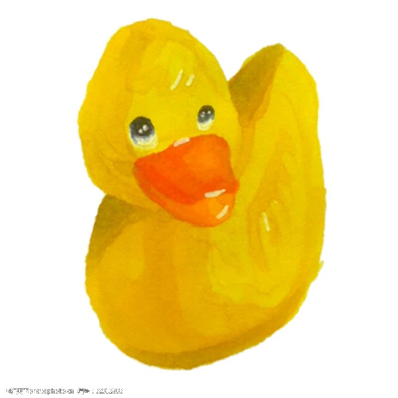 玩具免费下载小黄色鸭子免抠图