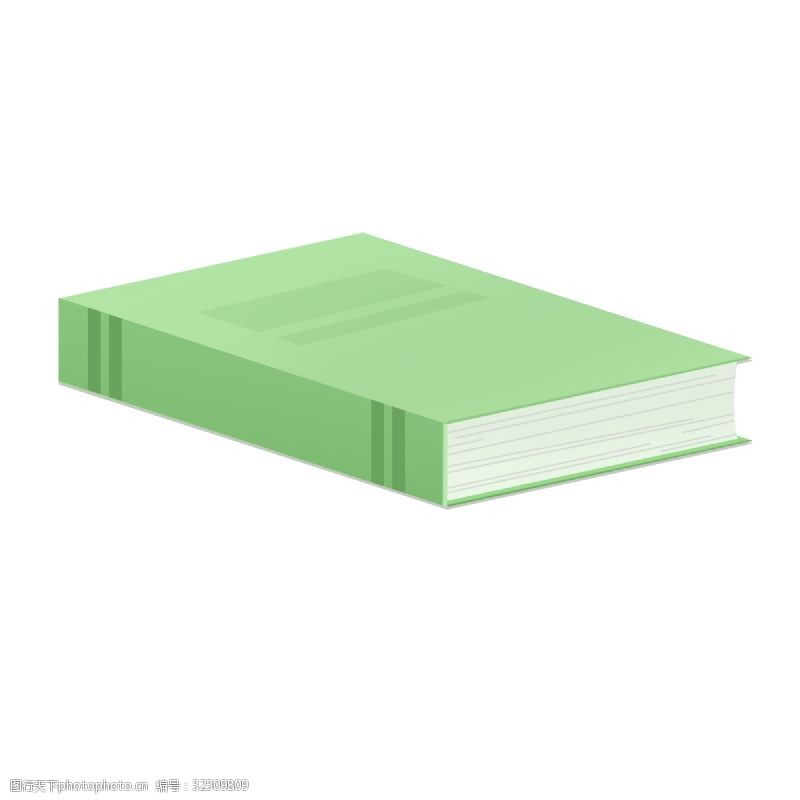 绿色的书本绿色的书籍免抠图