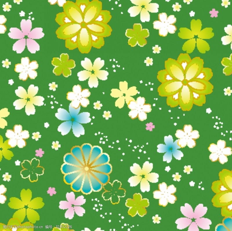 手绘礼服矢量卡通水彩鲜花植物花卉