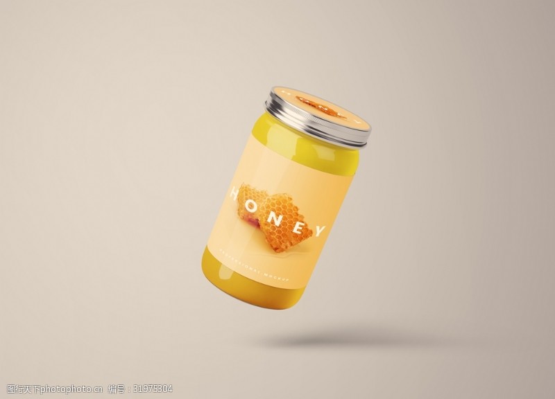 蜂蜜包装贴图蜂蜜罐样机