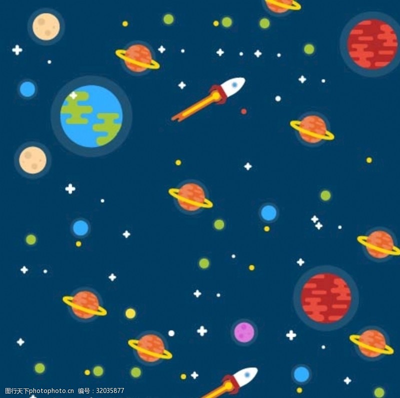 儿童航天彩绘太空星球