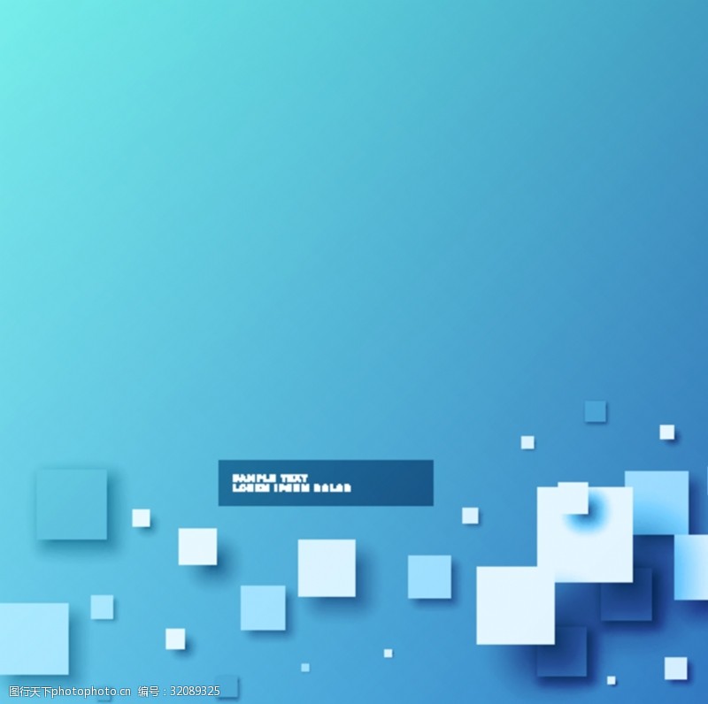 现代蓝色背景科技素材封面背景图