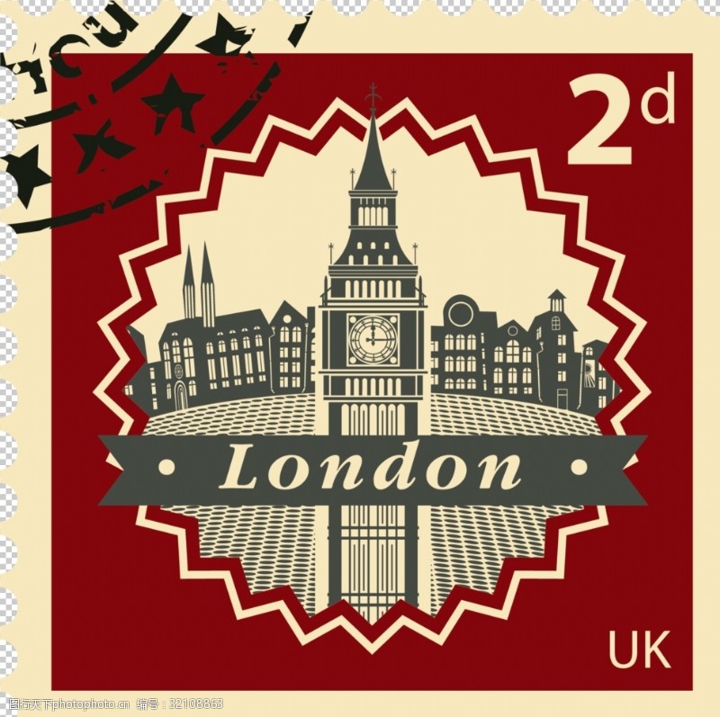 欧洲旅游邮票