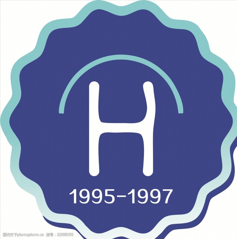 简笔画新娘H字母logo