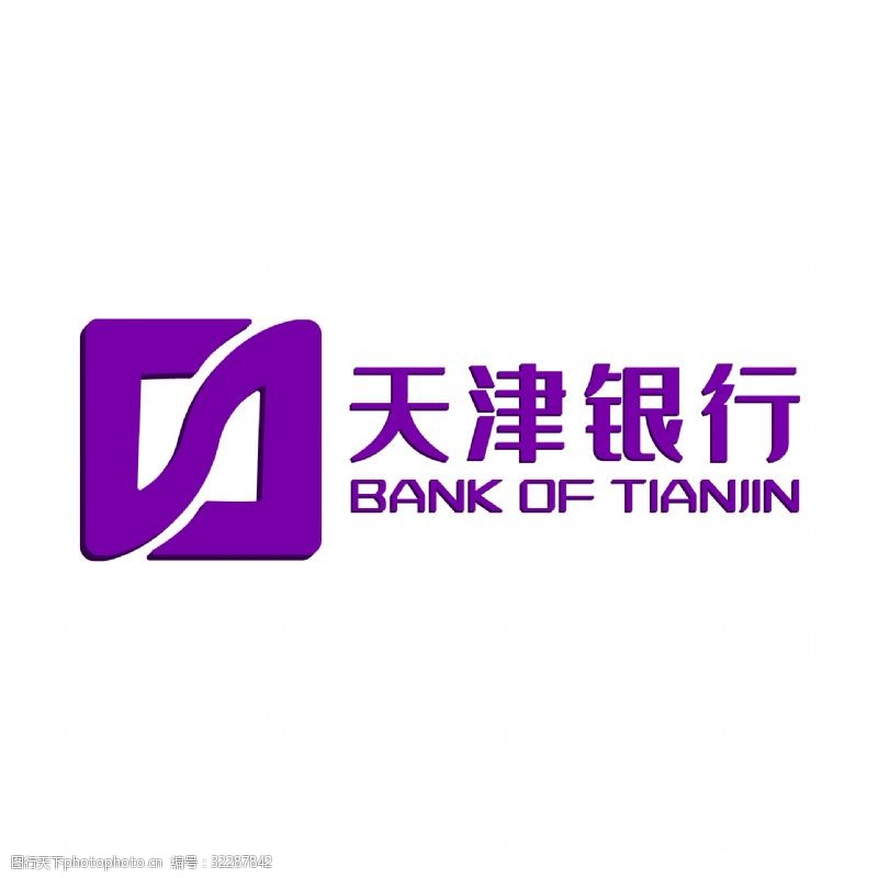 立体金色紫色浙江银行LOGO图标