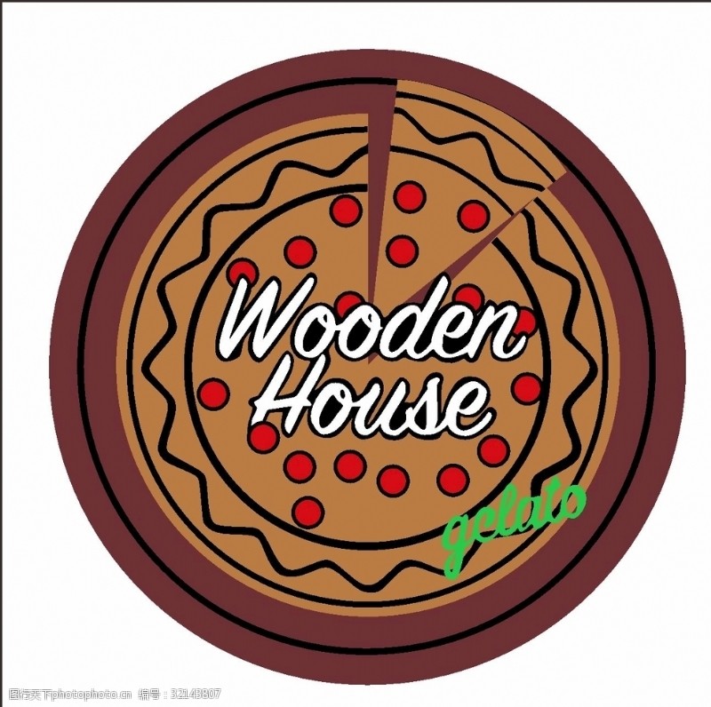披萨图案woodenhouse披萨
