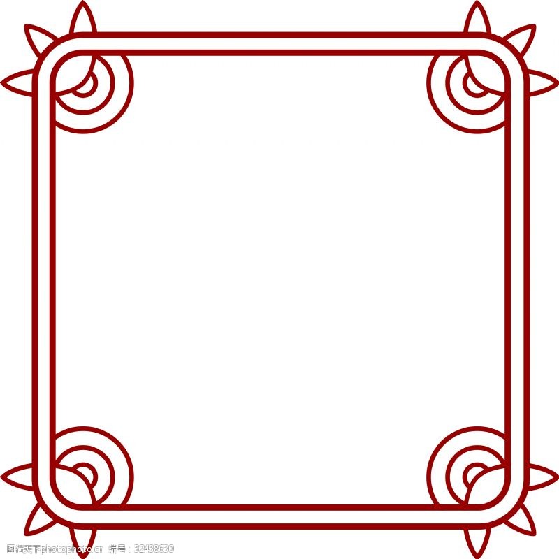 清明节海报中国风红色传统正方形文本框