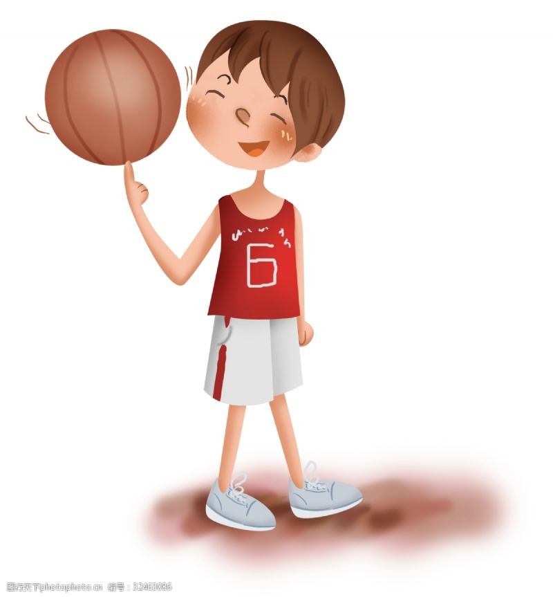 校园运动会课外活动玩篮球的男孩
