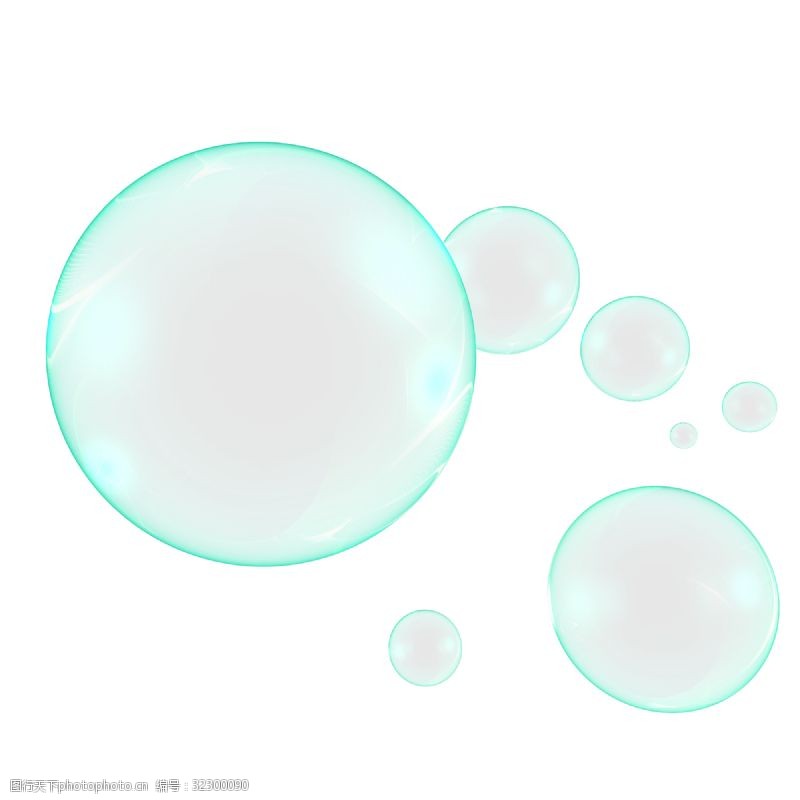 水泡绿色圆形泡泡png