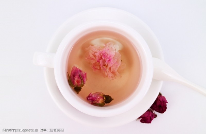玫瑰养颜精致的玫瑰花茶