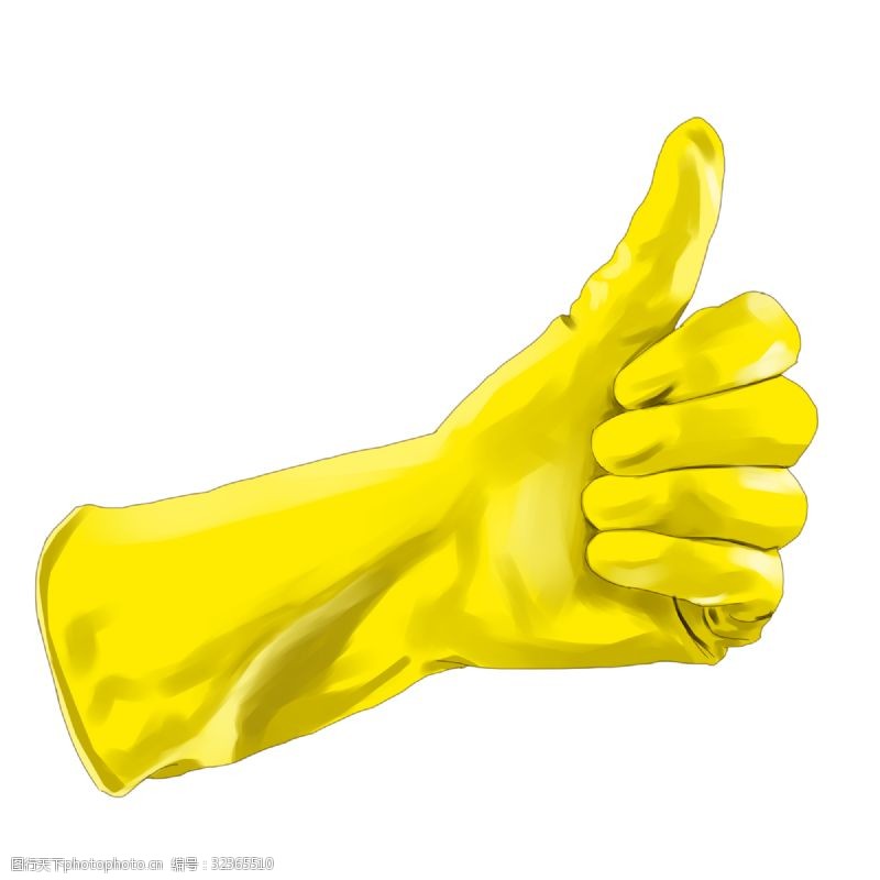 竖拇指竖起的黄色大拇指插图