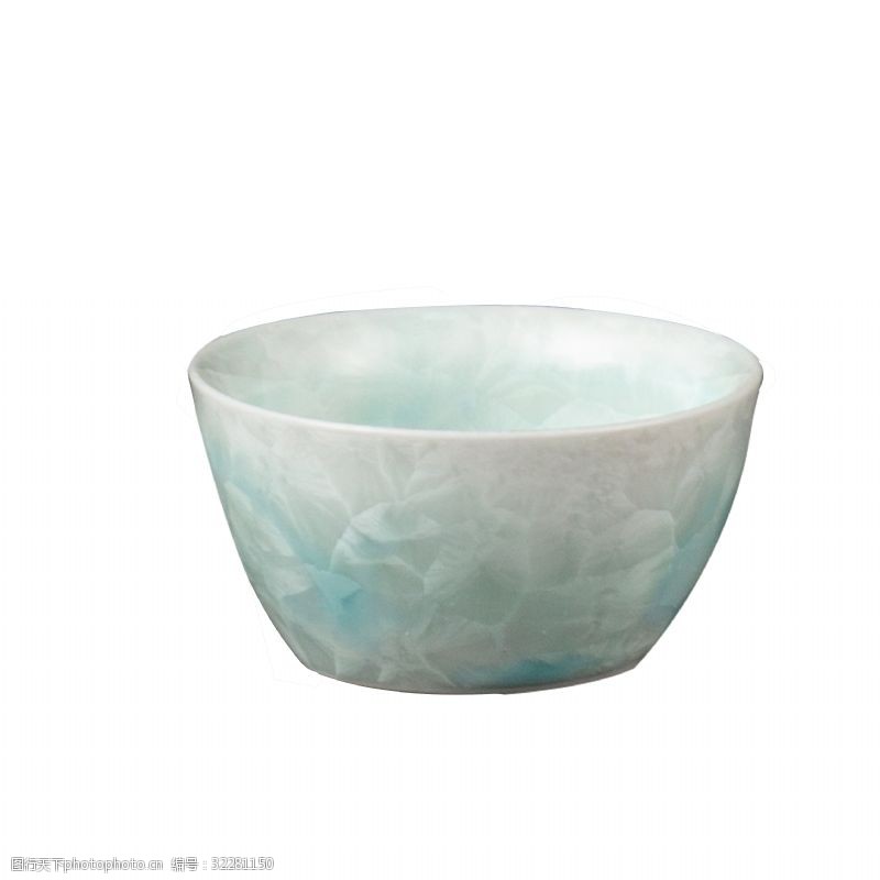陶瓷碗好看蓝色小碗带花纹