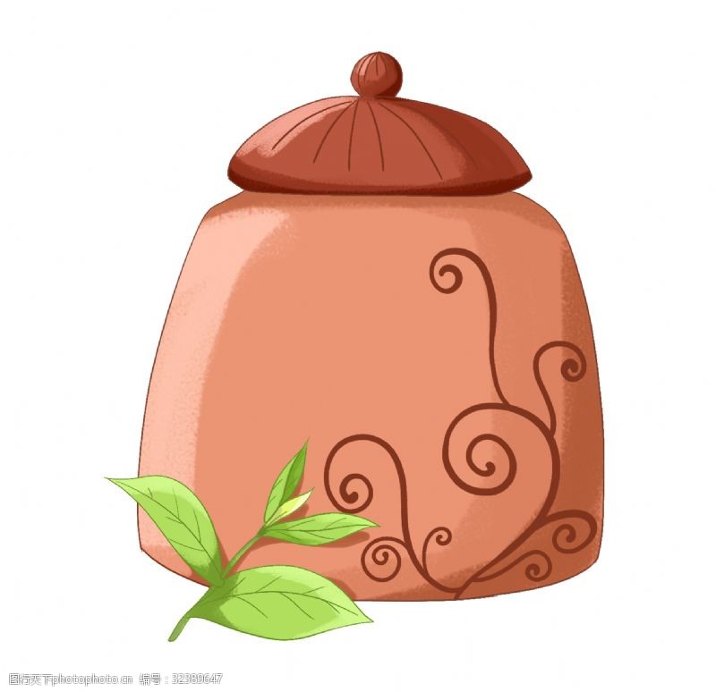 红茶红色立体茶罐子插图