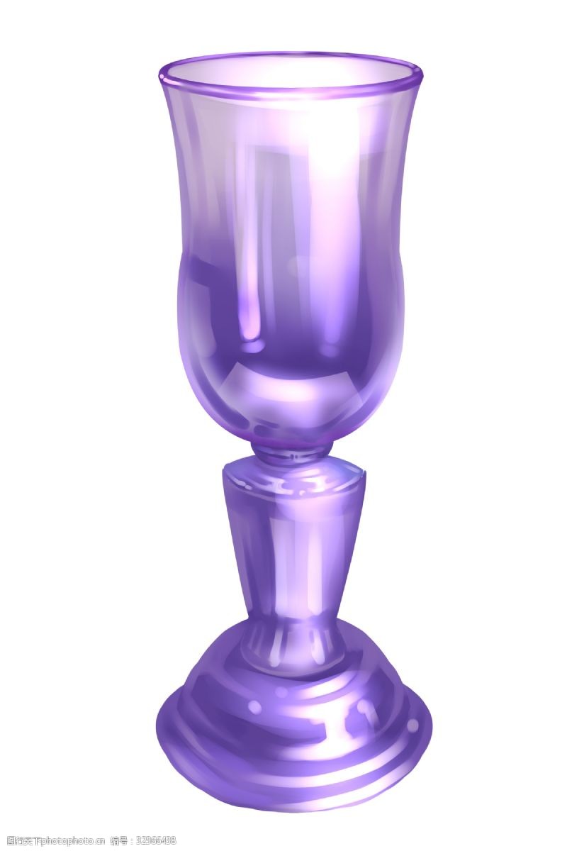 红酒的艺术紫色玻璃酒杯插画