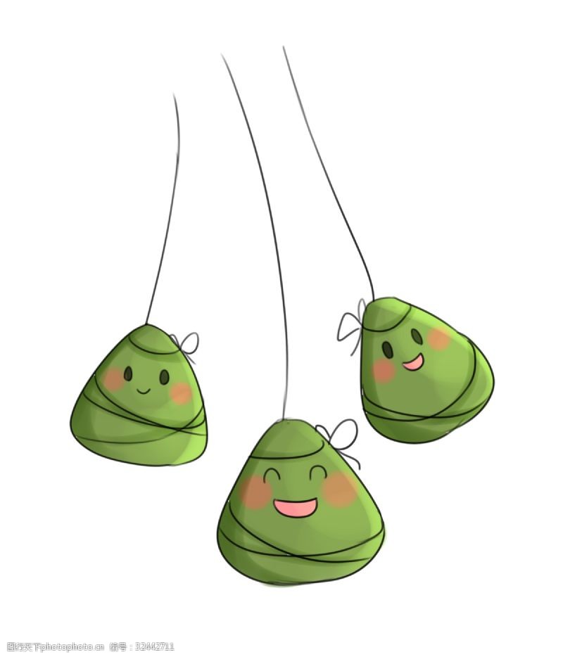 绿色的粽子绿色悬空粽子插图