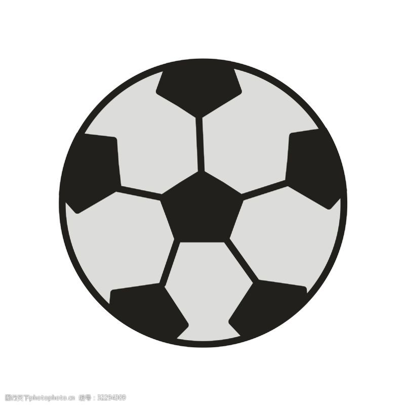 足球比赛奖杯足球运动黑白图案足球矢量素材