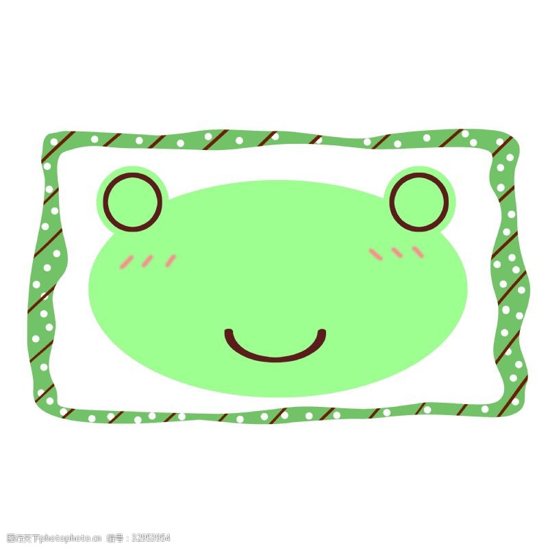 绿色青蛙可爱青蛙卡通边框