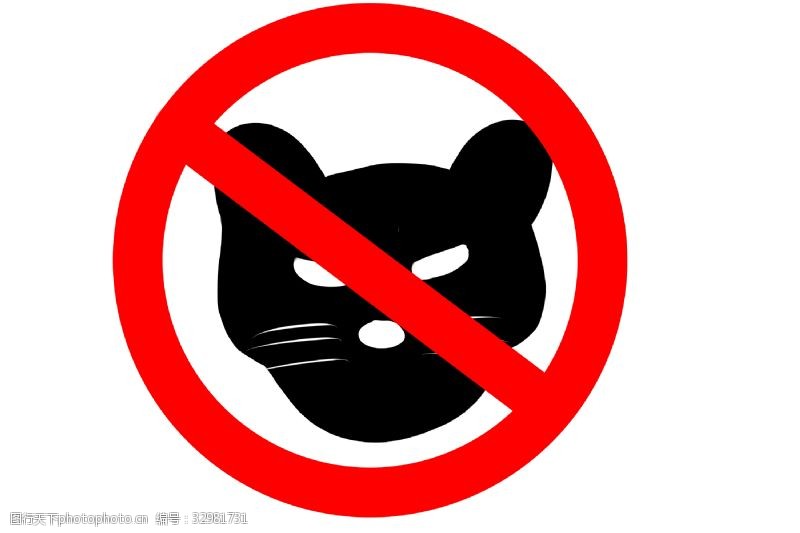 宠物猫禁止携带宠物插画