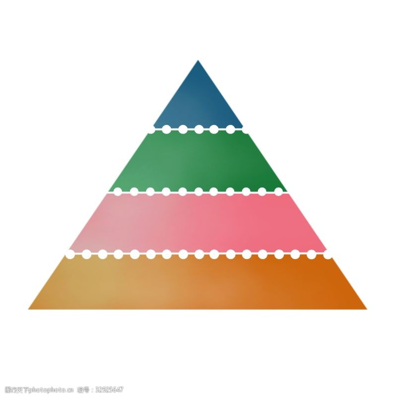 三角形标签三角形分类占比图PNG免抠图
