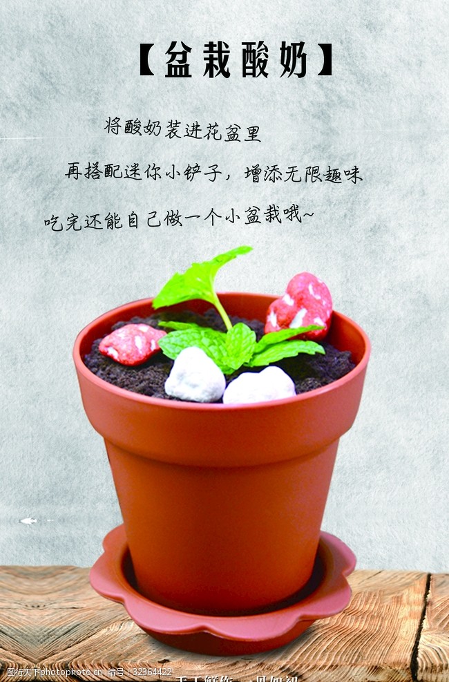冻豆腐盆栽酸奶