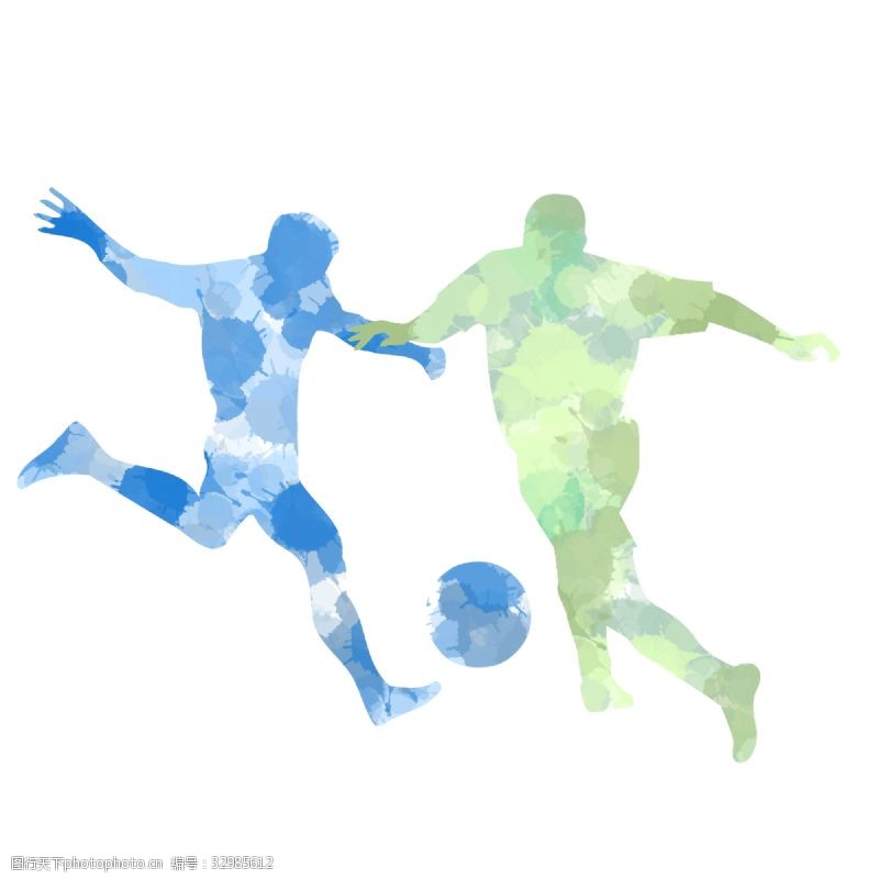 体育比赛足球比赛运动员插画