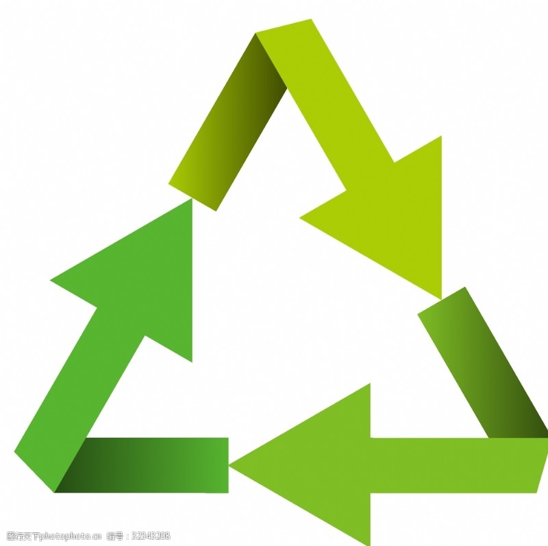 绿色代表环保绿色循环箭头