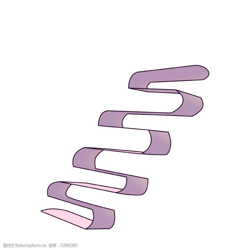 折叠梯折叠的紫色楼梯插图