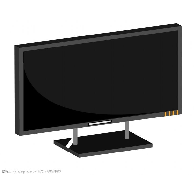 黑色的显示屏家用电器显示屏插画