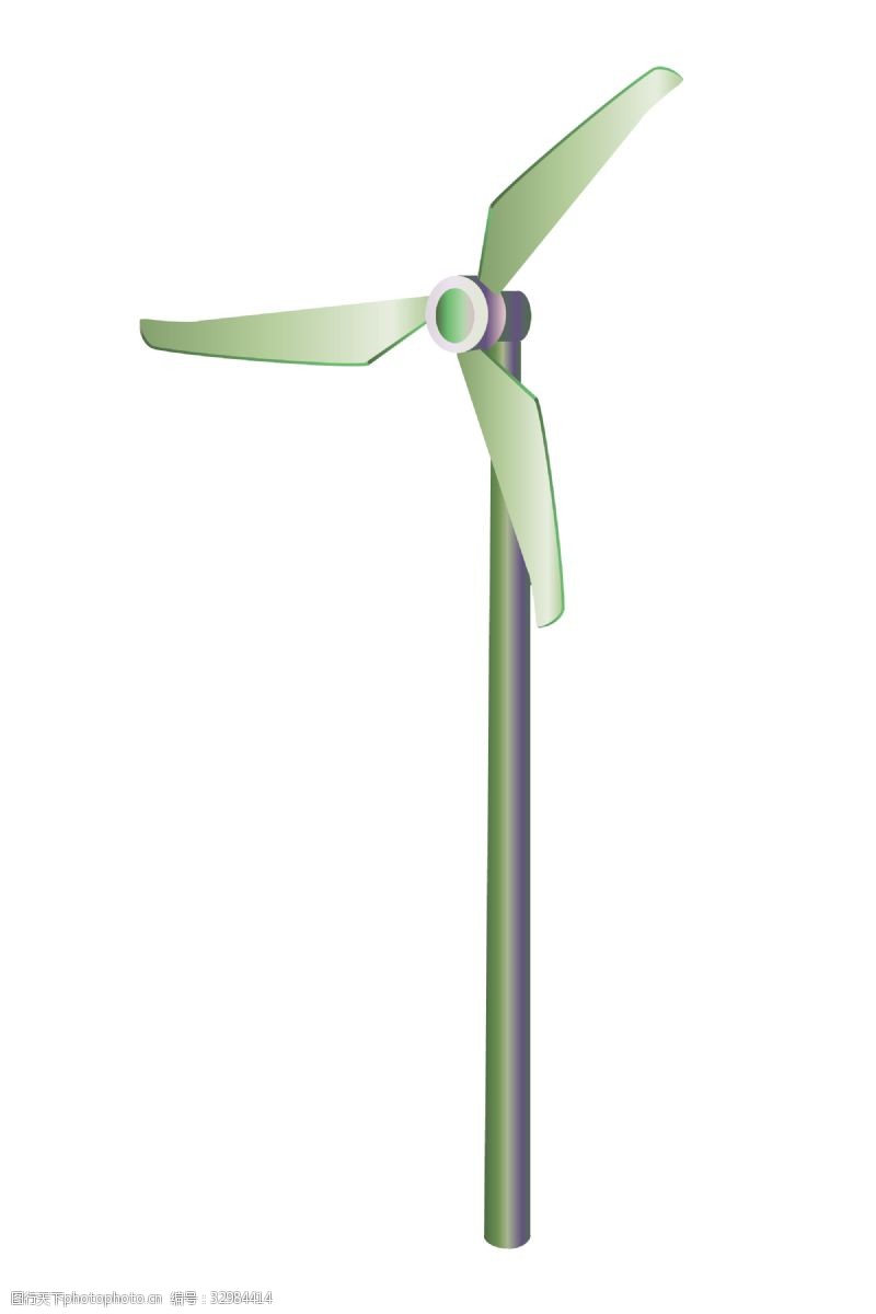 转动的风车绿色的转动风车插画
