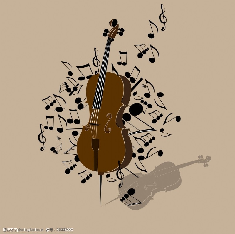 精致封面大提琴音乐会海报图案设计