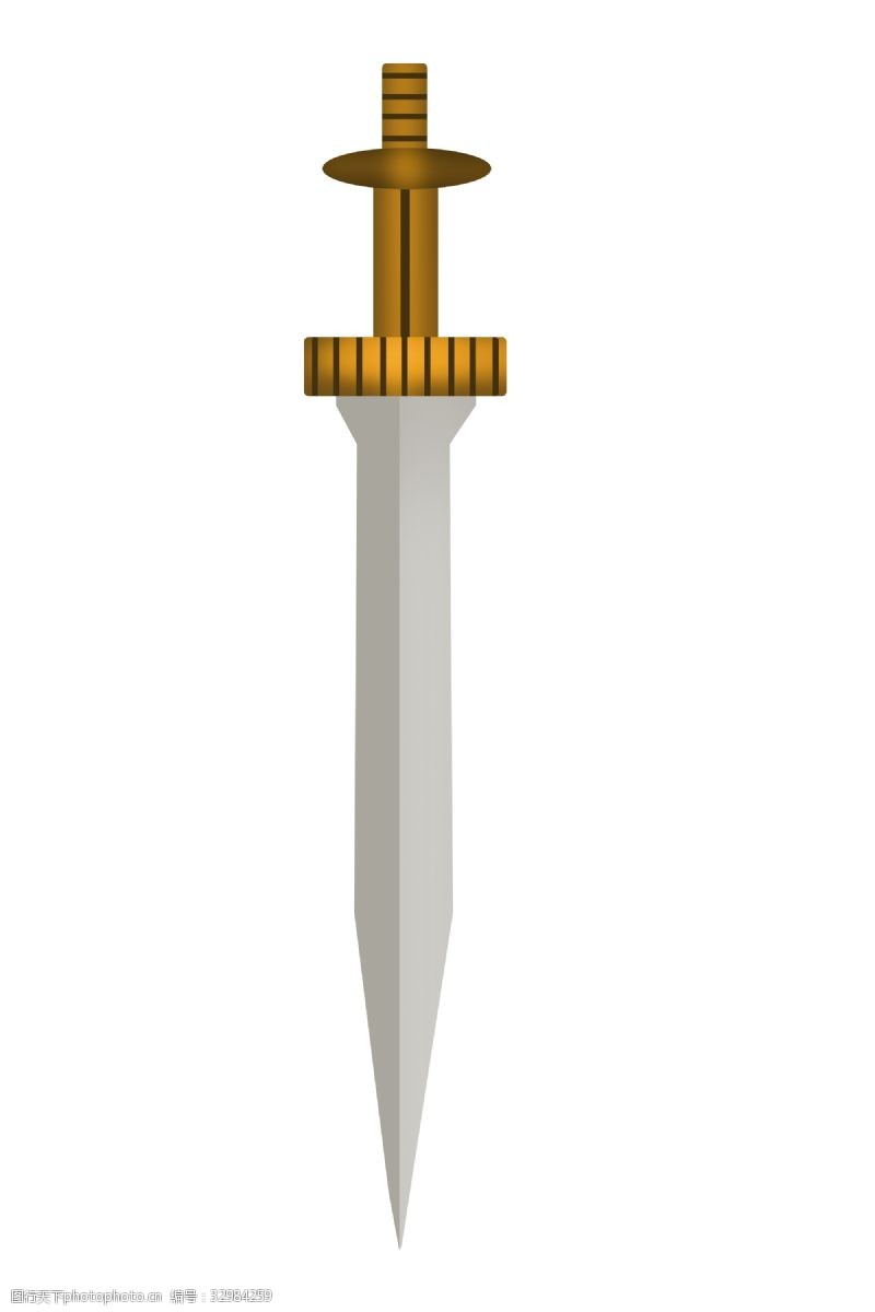锋利的刀黄色的宝剑的插画