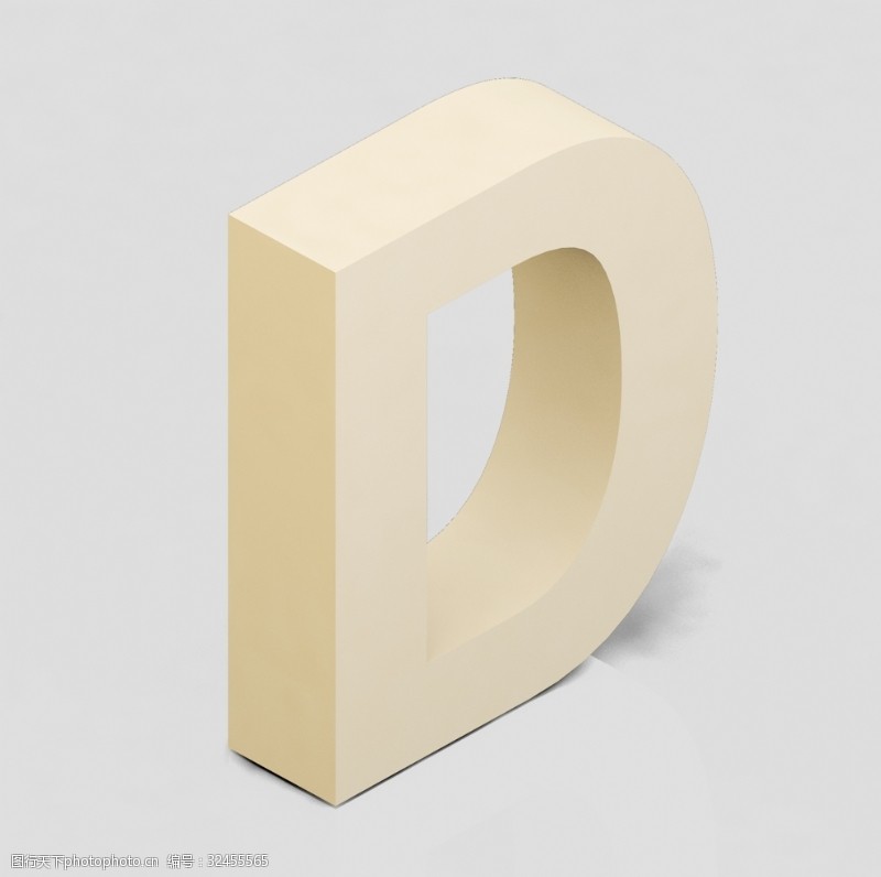科技婚礼立体3D英文字母D