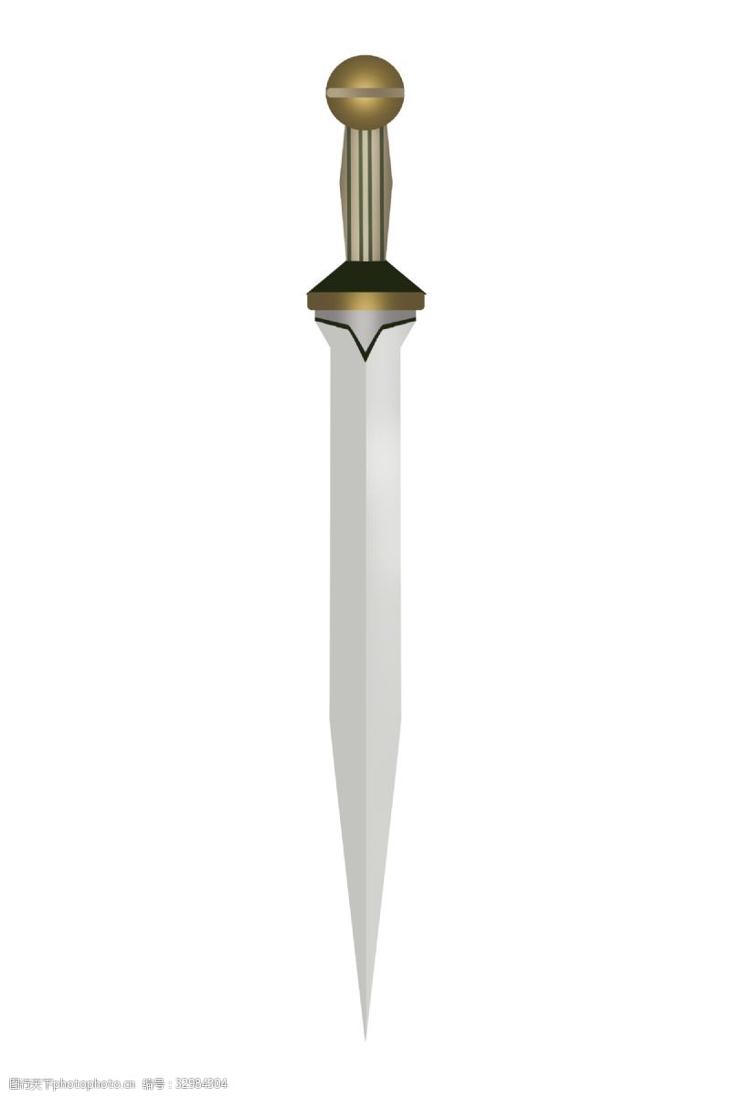 锋利的刀细长的锋利宝剑插画