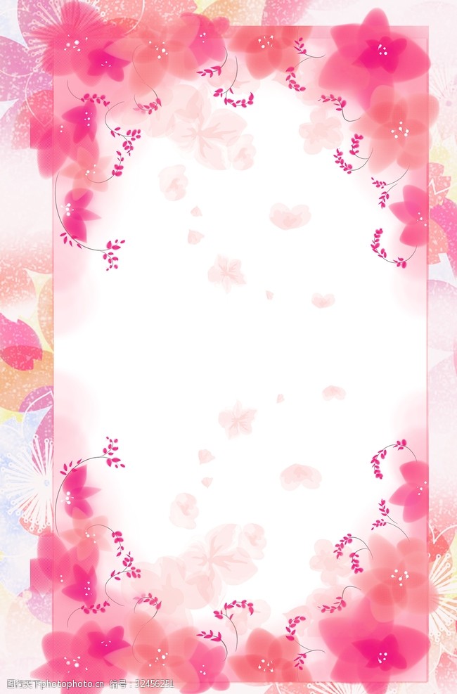 粉色画册底图粉红色花背景