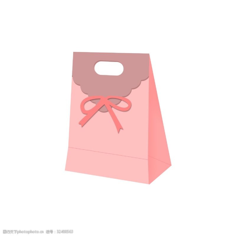 粉色礼品礼物包装袋礼盒类设计元素