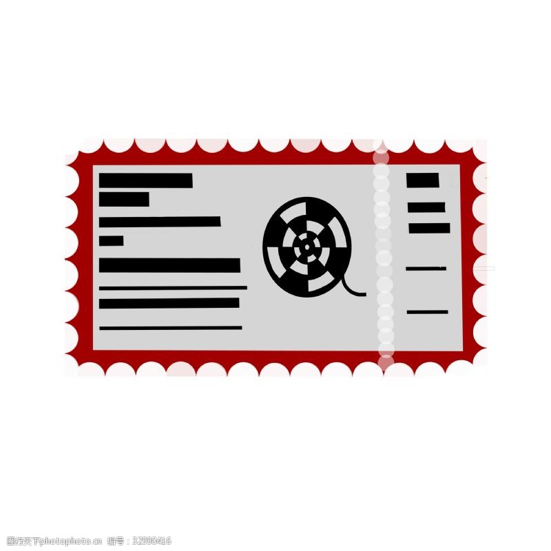 红色电影票红色的电影票插画