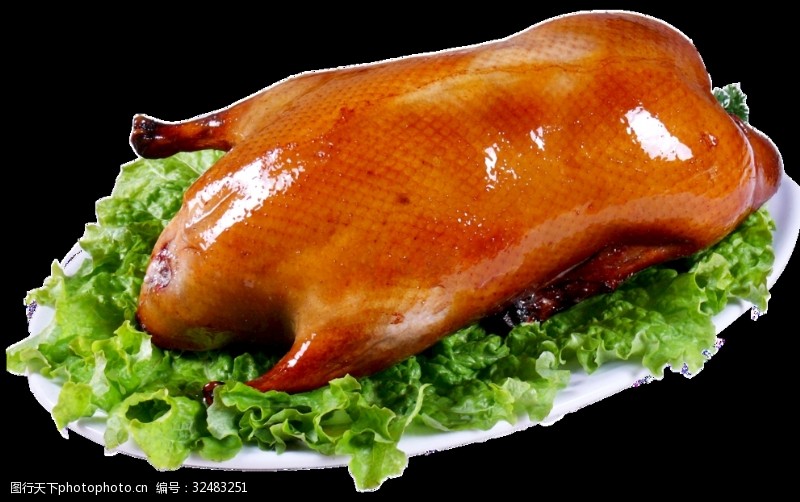 烤鸭美食烤鸭抠底素材