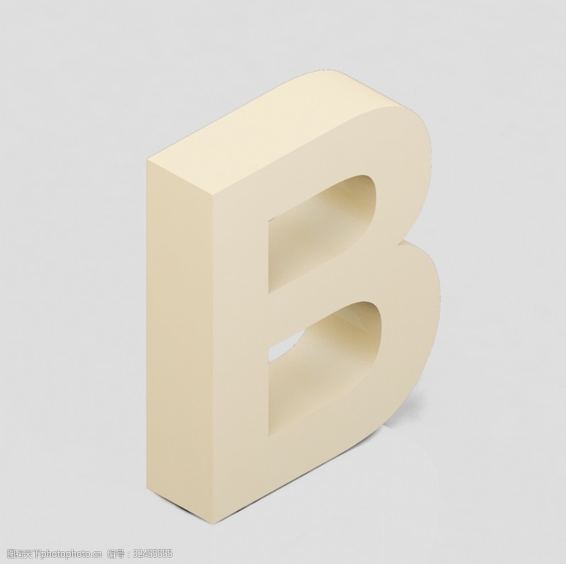 科技婚礼立体3D英文字母B