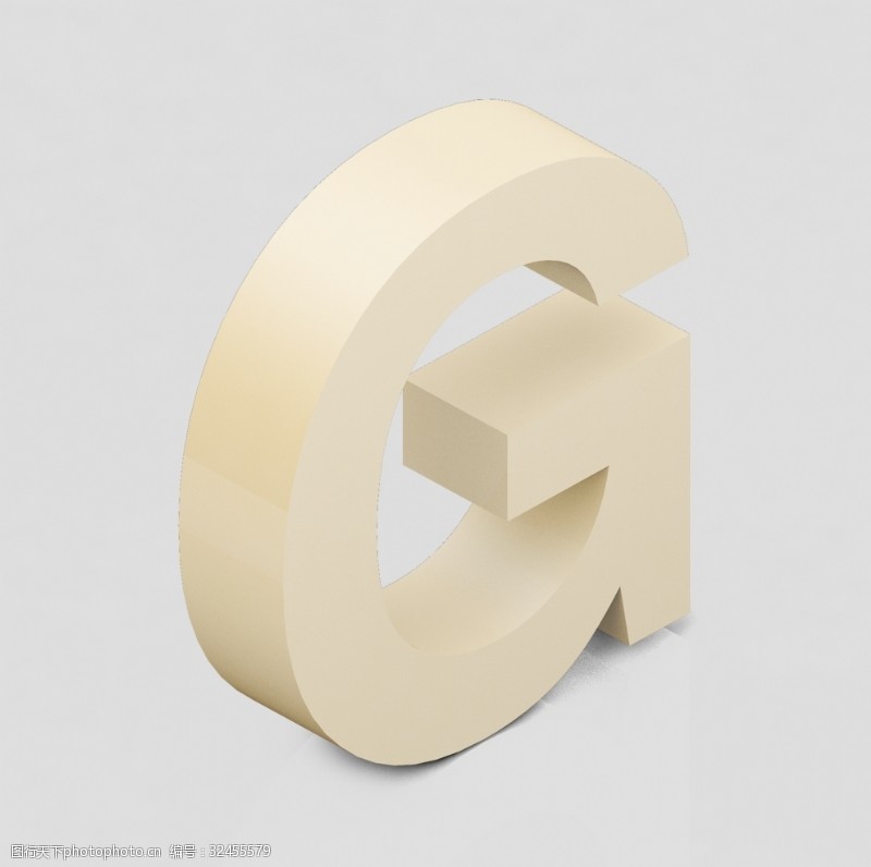 科技婚礼立体3D英文字母G