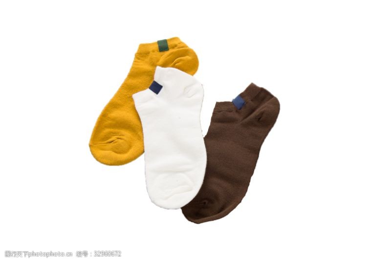韩版潮流白色棕色黄色短桩袜子