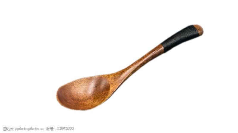 木质勺子一把木质的汤勺png素材