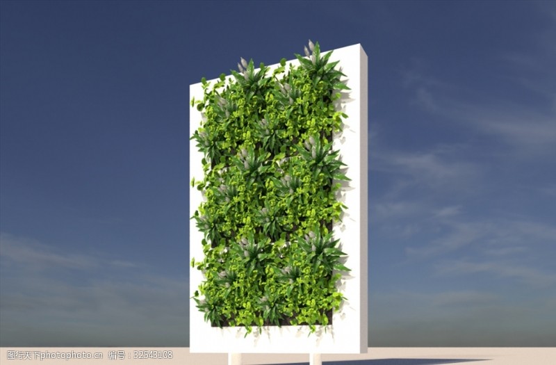 花草3d模型植物墙模型