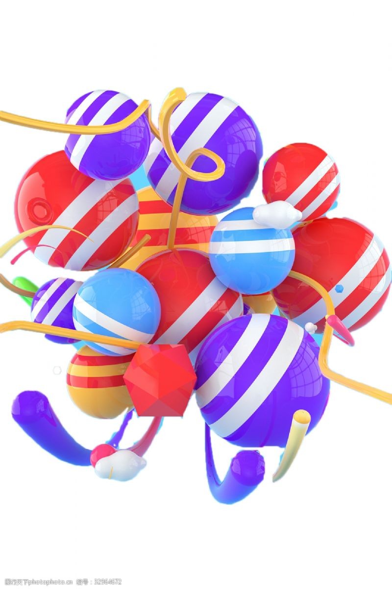各种颜色的球各种颜色鲜艳的氢气球